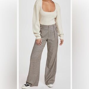 NWT XL FREE PEOPLE SAFFRON cream ribbed oversized boho chic open back woman top